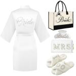 Bride-To-Be Gift Set with Tote, Slippers, and More