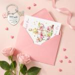 Happy Mother's Day Floral Card Set with Keyring