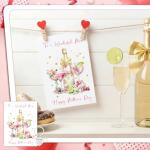 Happy Mother's Day Floral Card Set with Keyring