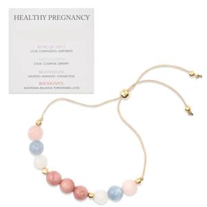 Moonstone & Rose Quartz Bracelet for Expecting Moms