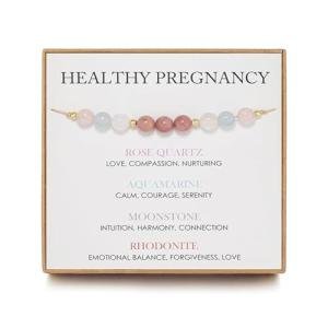 Moonstone Rose Quartz Bracelet for Expecting Moms