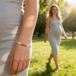Moonstone Rose Quartz Bracelet for Expecting Moms