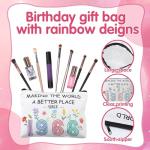 60th Birthday Gift Set for Women: Makeup Bag, Socks, Keyring