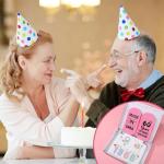 60th Birthday Gift Set for Women: Makeup Bag, Socks, Keyring