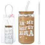 My Wifey Era Glass Tumbler for Brides