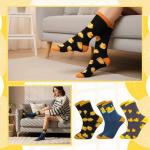 Funny Duck-Themed Cotton Socks for Women