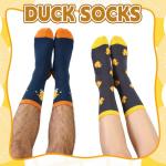 Funny Duck-Themed Cotton Socks for Women