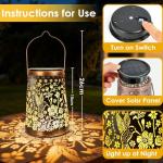 Set of 2 Waterproof Solar Lanterns for Outdoors