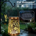 Set of 2 Waterproof Solar Lanterns for Outdoors