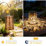 4 Pack Solar Lanterns for Outdoor Garden Decor