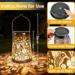 4 Pack Solar Lanterns for Outdoor Garden Decor