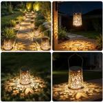 4 Pack Solar Lanterns for Outdoor Garden Decor
