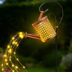 Solar Watering Can with LED Lights for Garden