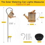 Solar Watering Can with LED Lights for Garden
