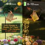 Solar Watering Can with LED Lights for Garden
