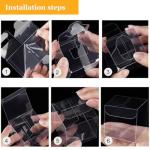 30 Clear Favor Boxes with Gold Ribbons 5x5x5CM