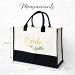 Botanical Bride Tote Bag for Hen Party Gifts