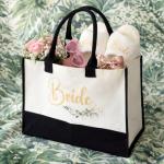 Botanical Bride Tote Bag for Hen Party Gifts