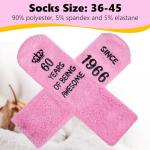 60th Birthday Socks for Her - Unique Gift