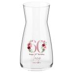 Custom Pink Flower Vase for Special Birthdays
