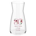 Custom Pink Flower Vase for Special Birthdays
