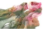Floral Chiffon Scarf for Women and Teens