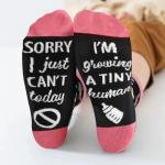 Funny Pregnancy Socks, "Growing a Tiny Human