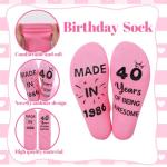 Personalized 40th Birthday Socks with Keyring Gift