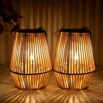 Rattan Solar Lanterns for Outdoor Garden Decor