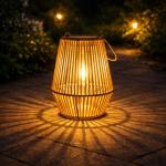 Rattan Solar Lanterns for Outdoor Garden Decor