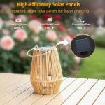 Rattan Solar Lanterns for Outdoor Garden Decor