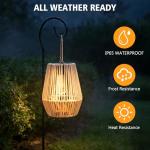 Rattan Solar Lanterns for Outdoor Garden Decor