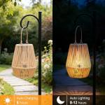 Rattan Solar Lanterns for Outdoor Garden Decor