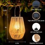 Rattan Solar Lanterns for Outdoor Garden Decor