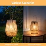 Rattan Solar Lanterns for Outdoor Garden Decor