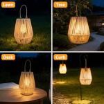 Rattan Solar Lanterns for Outdoor Garden Decor