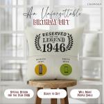 Personalised 80th Birthday Cushion Cover for Men
