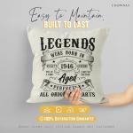 Personalised 80th Birthday Cushion Cover for Men