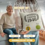 Personalised 80th Birthday Cushion Cover for Men