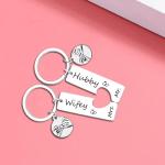 Mr and Mrs Engagement Keyring Set for Couples