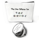 Bride Makeup Bag and Mirror Gift Set