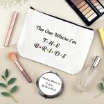 Bride Makeup Bag and Mirror Gift Set