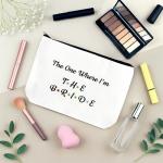 Bride Makeup Bag and Mirror Gift Set