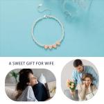 40th Birthday Silver Bead Bracelet with Heart