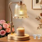 Gold Candle Warmer Lamp with Dimmer and Timer