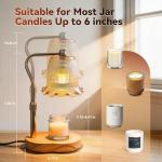 Gold Candle Warmer Lamp with Dimmer and Timer