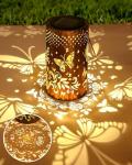 Butterfly Rose Solar Lantern for Garden Decor