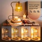 Gold Candle Warmer Lamp with Dimmer and Timer