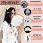 Pearl Bridal Bow Veil for Engagement Gifts