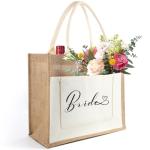 Bride Jute Tote Bag for Weddings and Events